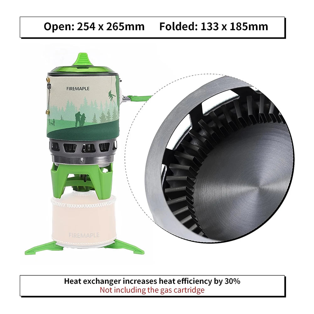 Fire Maple Camping Gas Burners Outdoor Backpacking Cooking System 2200W 0.8L 600g With piezo ignition Gas Stove FMS-X3