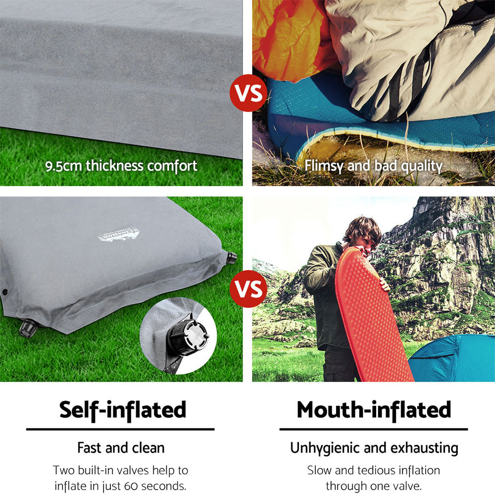 Self Inflating Mattress Camping Sleeping Mat Air Bed Double